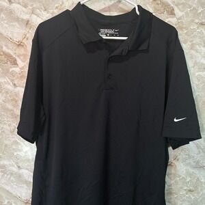 Nike Golf Tour Performance Polo Shirt Mens XL Extra Large Black Dri-FIT